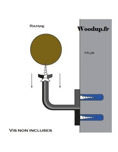 SUPPORTO CORRIMANO TONDO IN METALLO