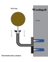 SUPPORT METAL POUR MAIN COURANTE RONDE