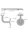 SUPPORT DESIGN INOX POUR MAIN COURANTE RONDE