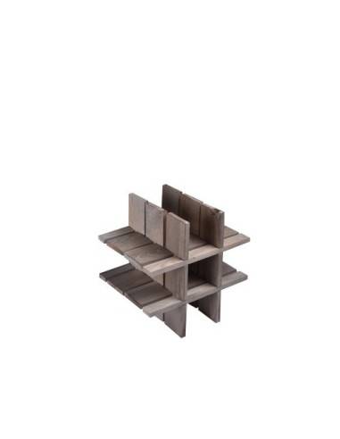 Vintage houten flessenrek