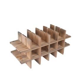 Vintage houten flessenrek