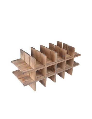 Vintage houten flessenrek