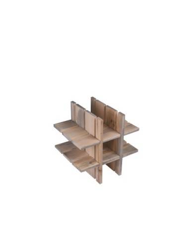 Vintage houten flessenrek