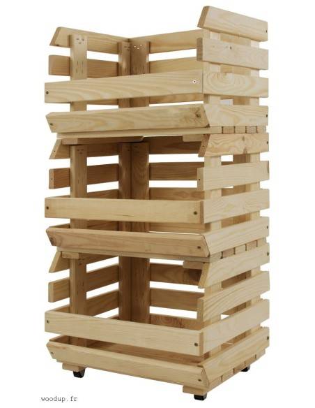 Gemüseregal mit 3 Kisten