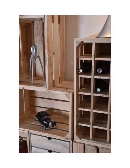 portabottiglie in legno vintage