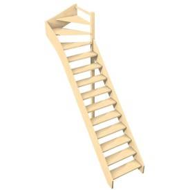 Escalier quart tournant haut