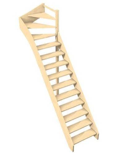 Trap met kwartdraai bovenaan