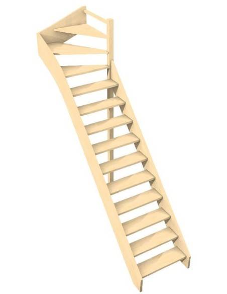 Trap met kwartdraai bovenaan