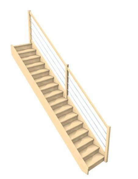 Maßgefertigte gerade Treppe