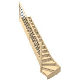 Escalier quart tournant bas sur mesure