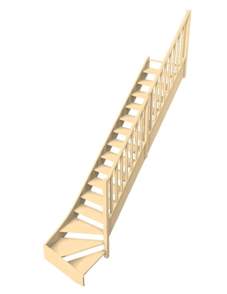 Custom quarter-turn staircase (turn at bottom)