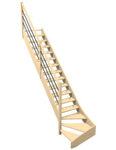 Escalier quart tournant bas sur mesure