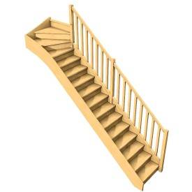 Escalier quart tournant haut sur mesure