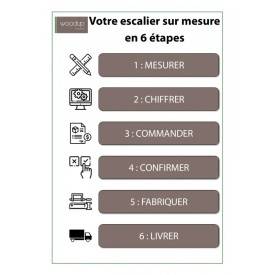 Escalera de dos cuartos de vuelta a medida 2