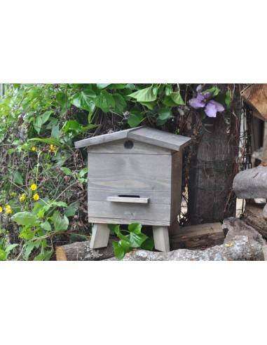 Rustic wooden beehive