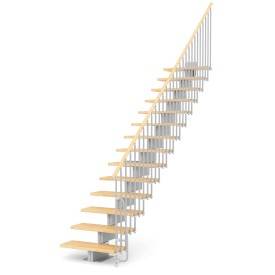 Modulare Holz-Metall-Treppe Stilo