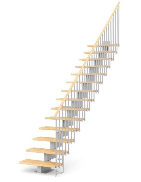 Modulare Holz-Metall-Treppe Stilo