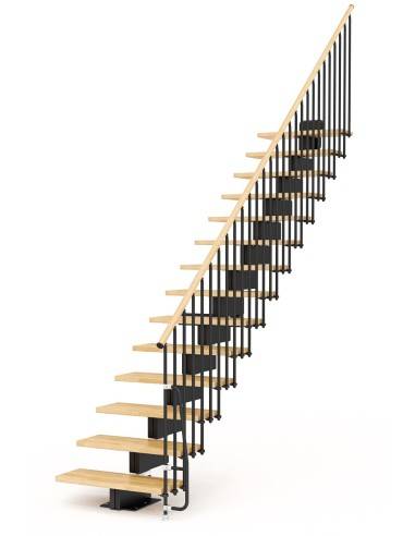 Modulare Holz-Metall-Treppe Stilo