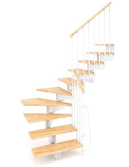 Modulaire trap van hout en metaal Stilo