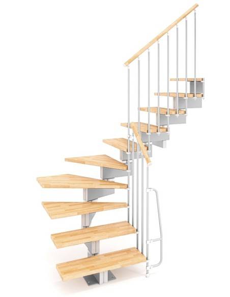 Modulaire trap van hout en metaal Stilo