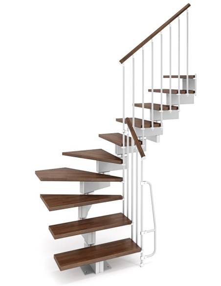 Modulare Holz-Metall-Treppe Stilo