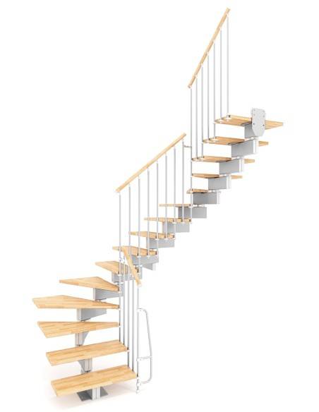 Modulare Treppe aus Holz und Metall Stilo