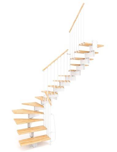 Modulare Holz-Metall-Treppe Stilo
