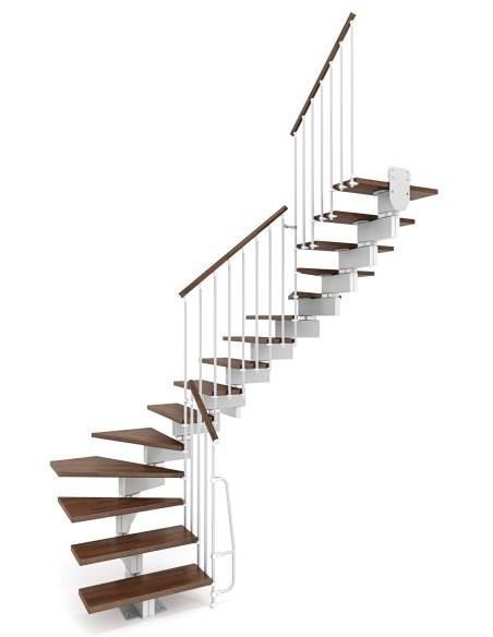 Modulare Holz-Metall-Treppe Stilo