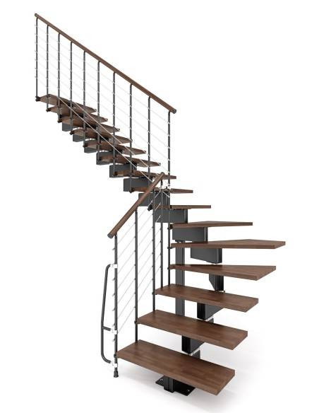 Escalier modulaire bois métal Vector