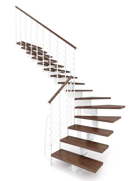 Escalier modulaire bois métal Vector