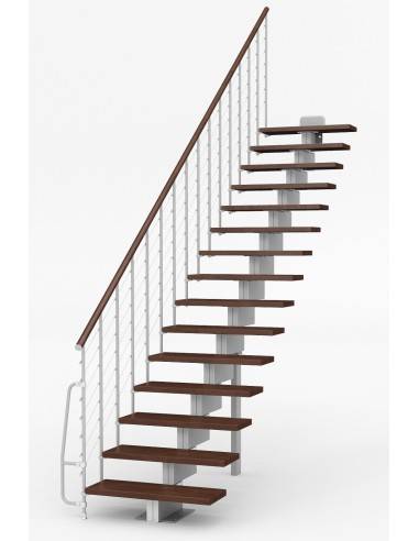 Modulaire trap van hout en metaal Vector