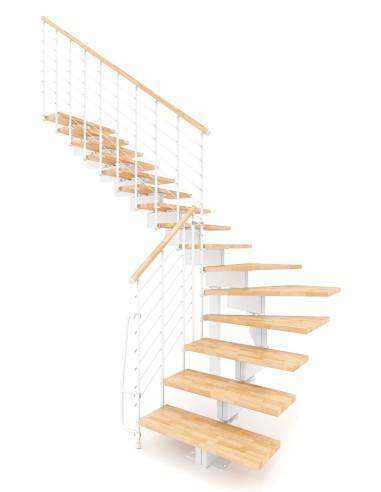 Escalier modulaire bois métal Vector