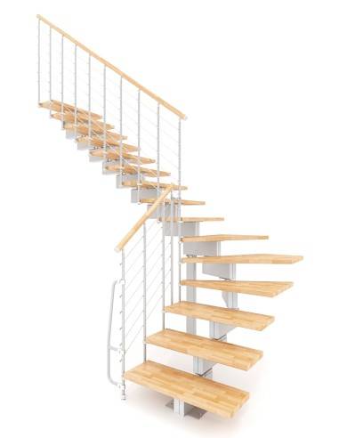 Escalier modulaire bois métal Vector