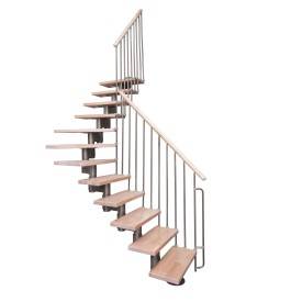 Escalier modulable 1/4 tournant hêtre