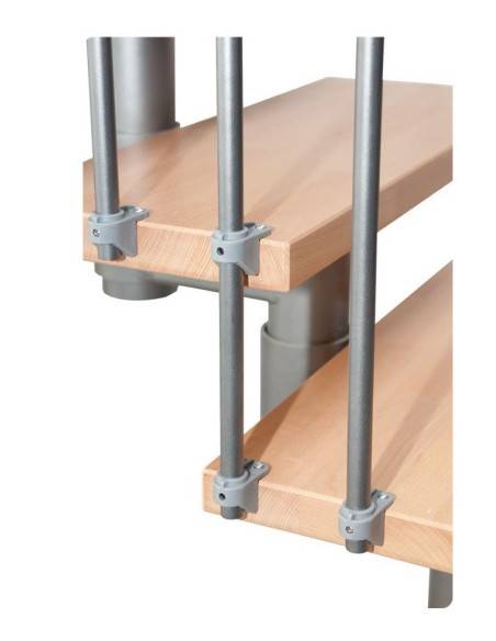 Escalier modulable 1/4 tournant hêtre