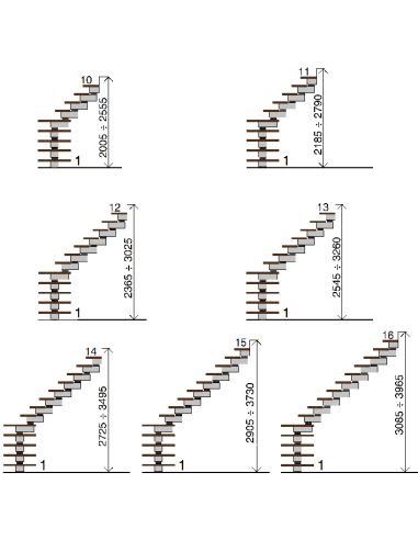 Escalier modulaire bois métal Stilo
