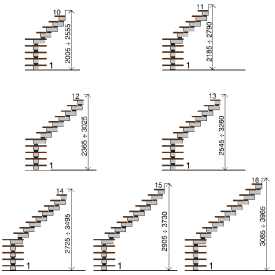 Modulaire trap van hout en metaal Vector 2