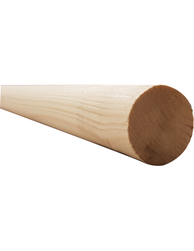 Ronde leuning van vurenhout, Ø 42 mm