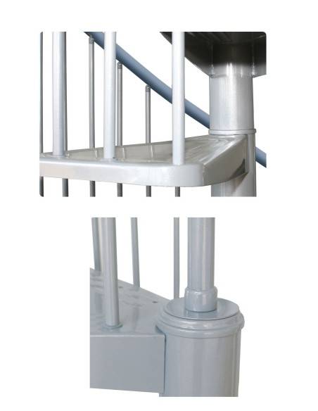 Escalera de caracol metálica