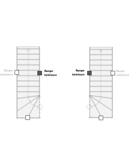 Molede + rampe intérieure balustres tournées