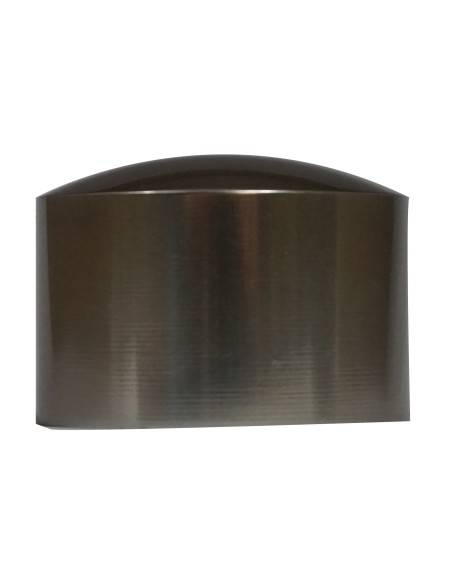 Main courante ronde chêne + terminaison plate alu