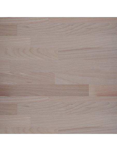 Main courante ronde hêtre + terminaison plate alu