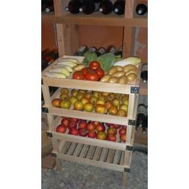 Bandeja de madera natural almacenamiento verduras