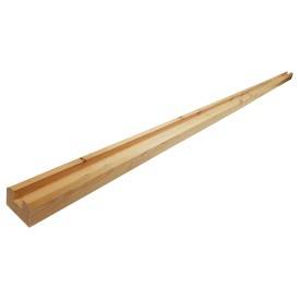 Onderregel van massief hout voor balustrade