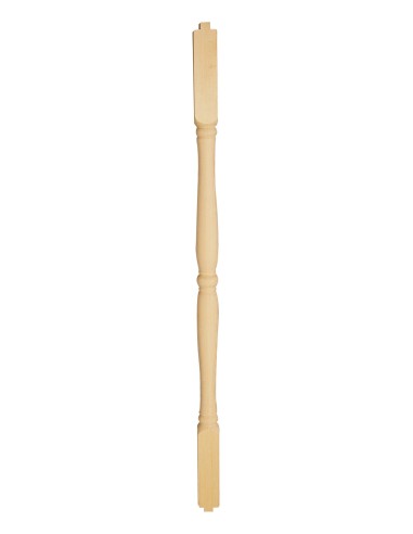 Balustre tournée en bois massif pour balustrade