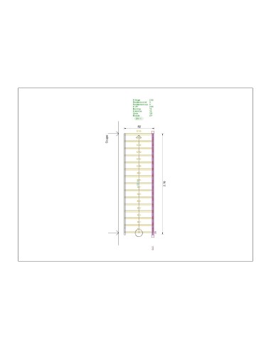 Treppenplan für Moreno-Treppe aus Fichte