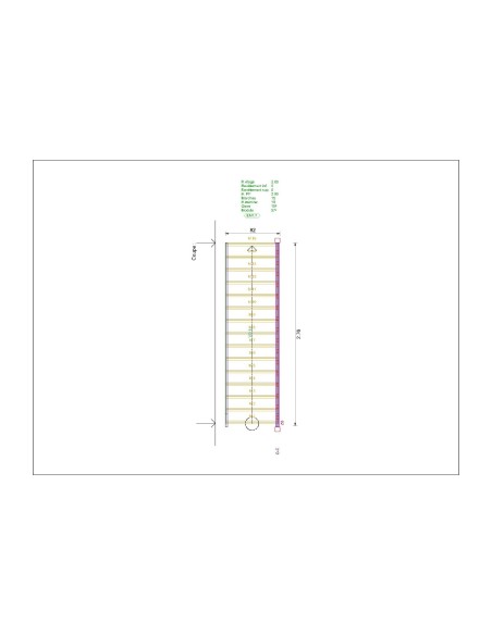Treppenplan für Moreno-Treppe aus Fichte