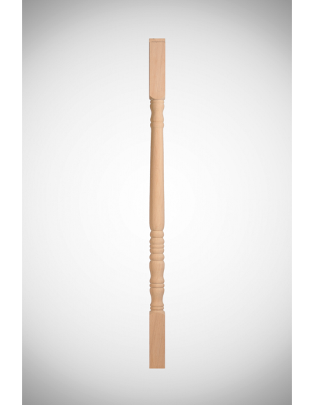 Balaustre torneado de madera maciza para balaustrada