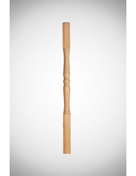 Mezza colonna tornita in legno massello per balaustra