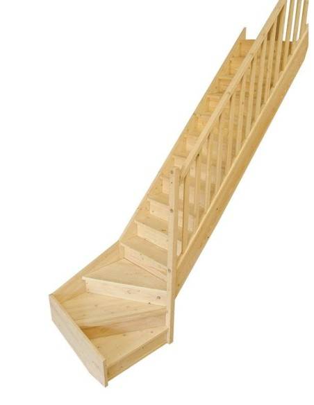 escalera cuarto de vuelta barata abeto